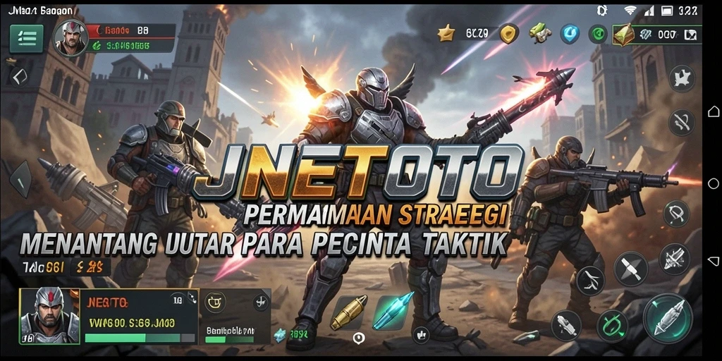 Tangkapan layar utama JNETOTO menampilkan aksi strategis yang menantang.