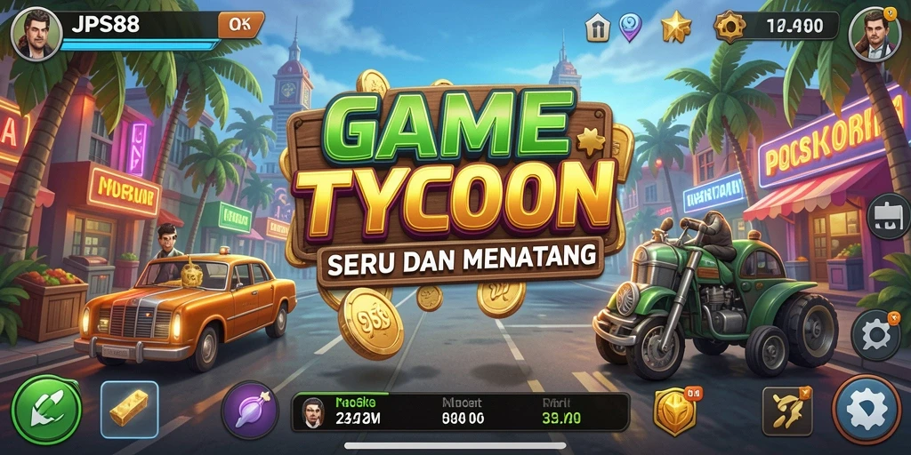 Screenshot utama JPS88 menampilkan gameplay seru dalam mengelola bisnis.
