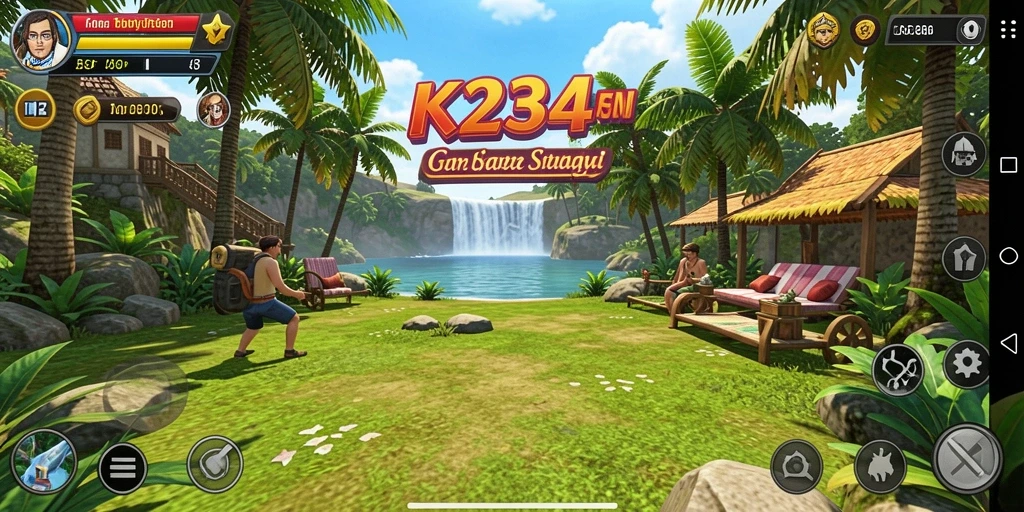 Screenshot utama K234 menampilkan gameplay yang ceria dan mengasyikkan.