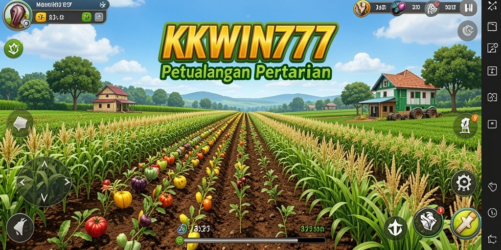 Tampilan menarik dari gameplay bertani di KKWIN777.