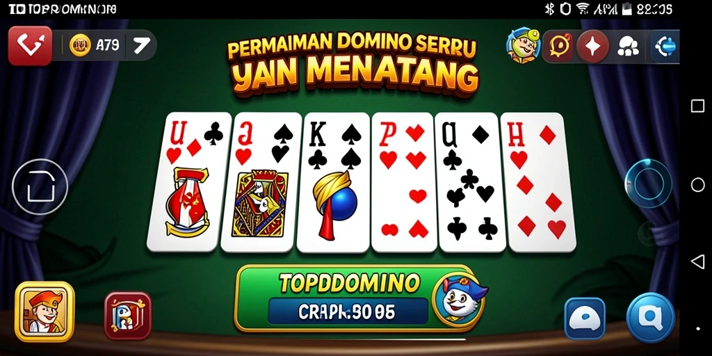 Tampilan gameplay TOPDOMINO yang menarik dan seru.